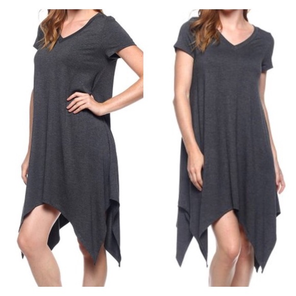 SwankStyles Dresses & Skirts - Heather Gray Short Tunic Dress